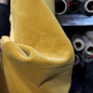 ART.1040- VELLUTO 500 RIGHE IN COTONE OCRA