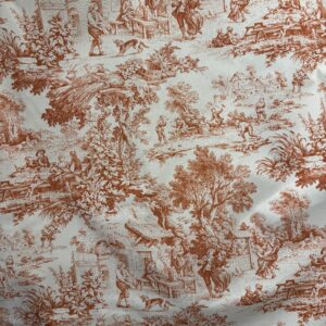 ART.1145- PANAMA DI COTONE TOILE DE JOUY ARANCIO