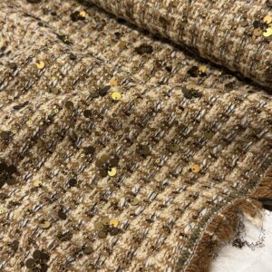 ART.1157- TWEED PAILLETTES BEIGE/ BRONZO