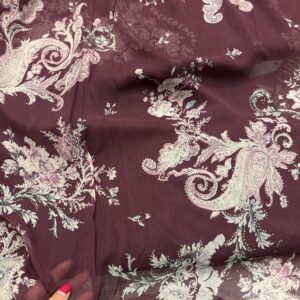 ART.1161- CREPONNE 100% SETA BURGUNDY
