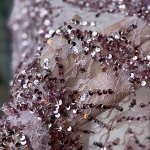 ART.1139- BASE PIZZO CON PAILLETTES ROSA